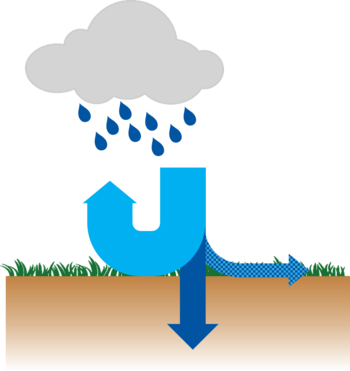 Schema des naturnahen Wasserhaushaltes